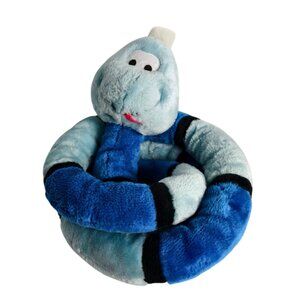 Giant Plush Snake 78" Blue Light Blue Soft Stuffed Long Happy Python Snake Toy